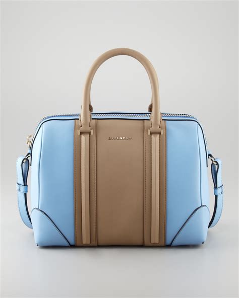 givenchy lucrezia medium blue|Givenchy Lucrezia Colorblock Medium Satchel Bag, Blue/Brown.